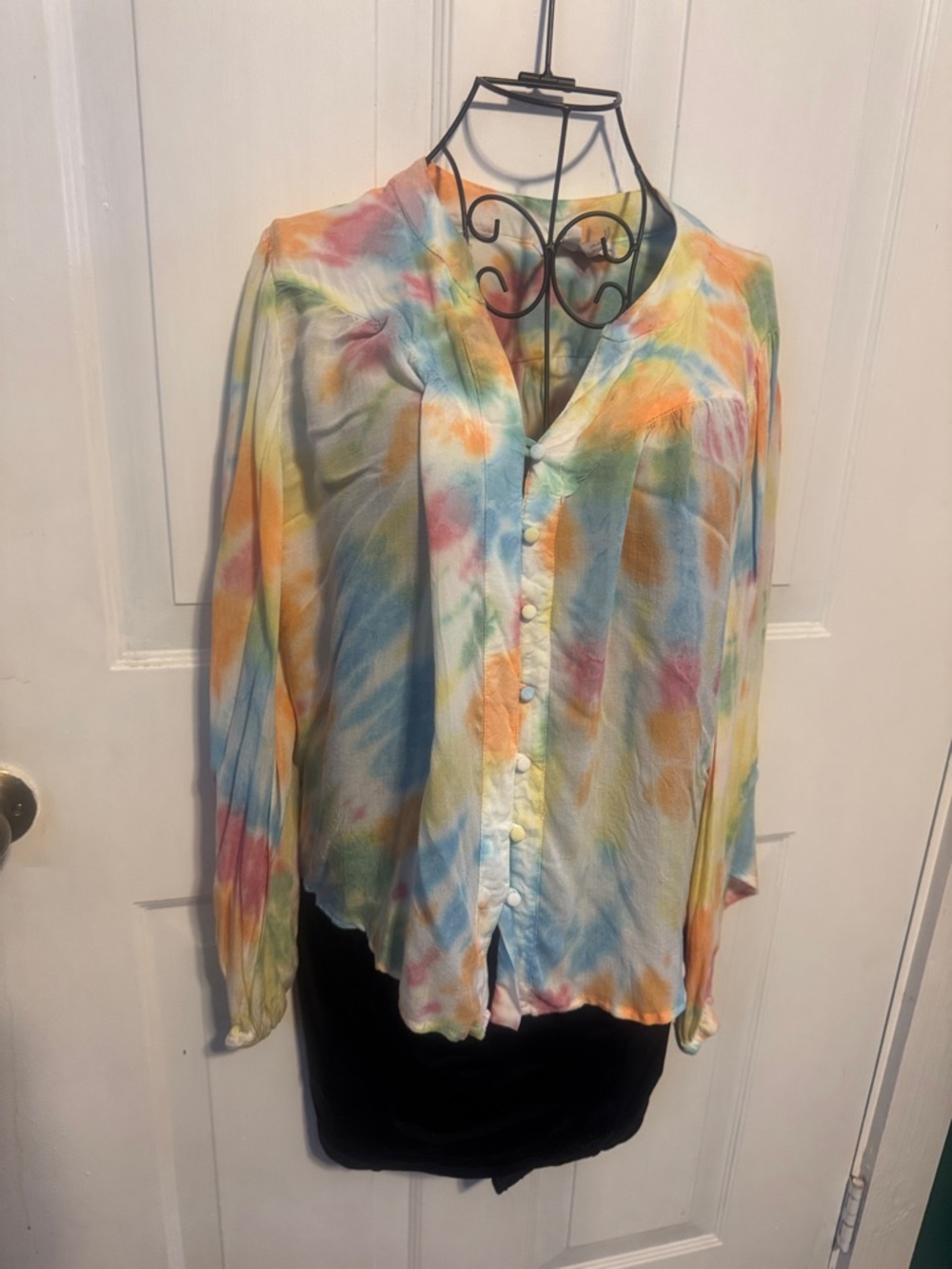 Young helup yFabulous and Broke tie dye Blouse multi colored M